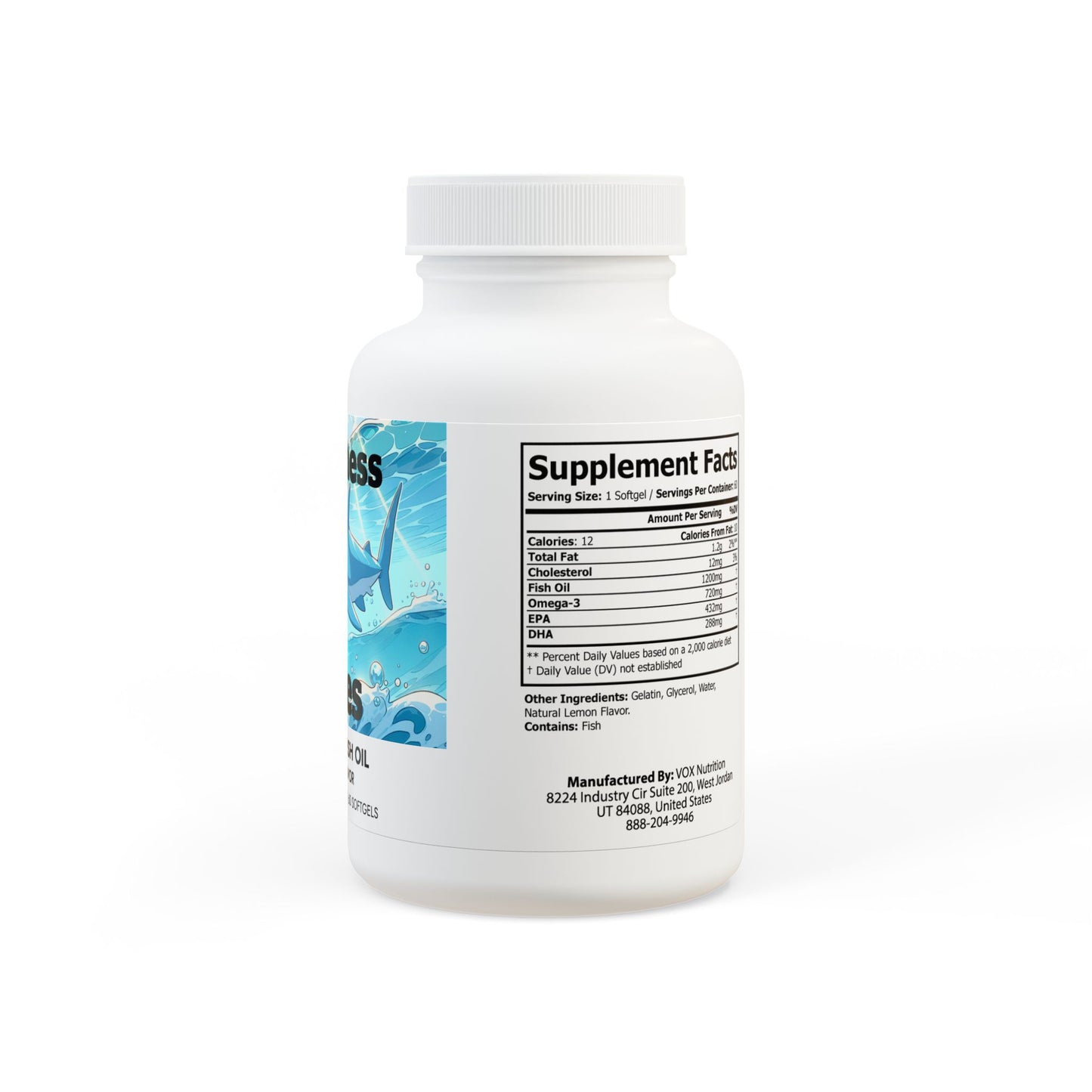 Omega 3 Fish Oil Supplement (60 Softgels)