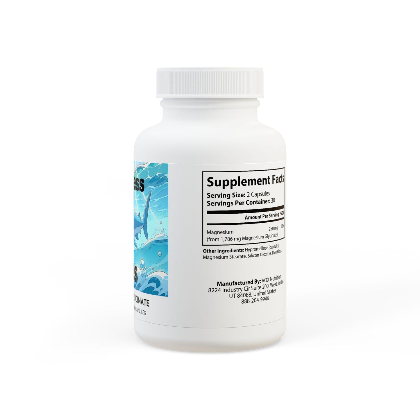 Magnesium Glycinate Supplement (60 Capsules)